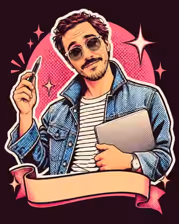 Denis Moulin, créateur du concept, en portrait pop art
